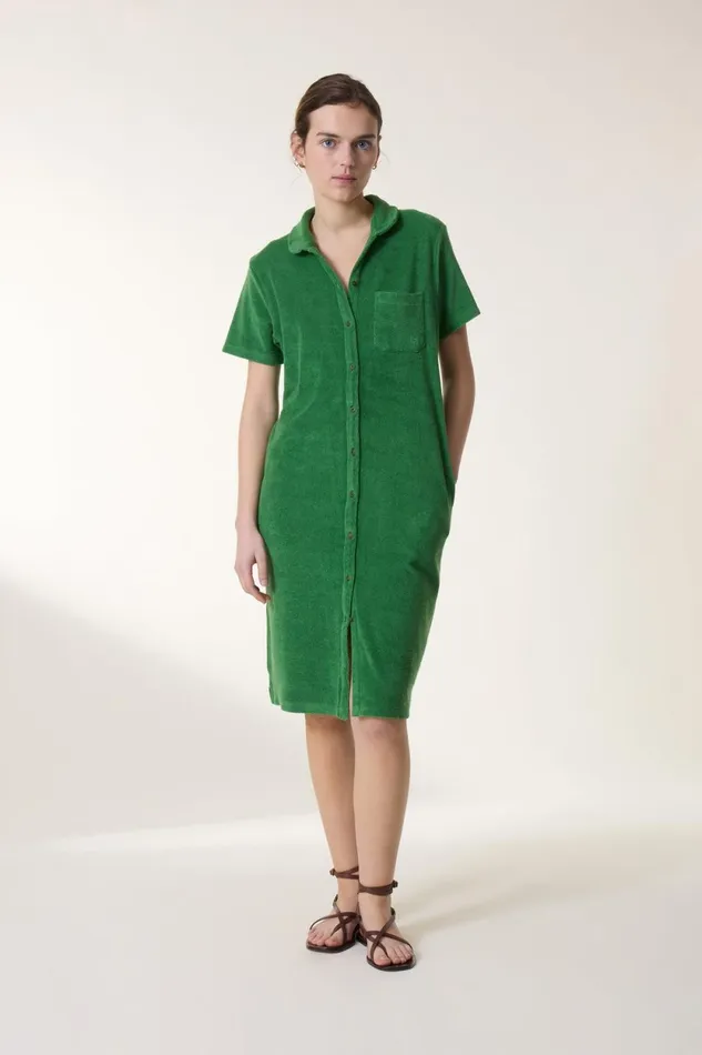 Dresses Women Leon and Harper Raquel Plain Dress Green