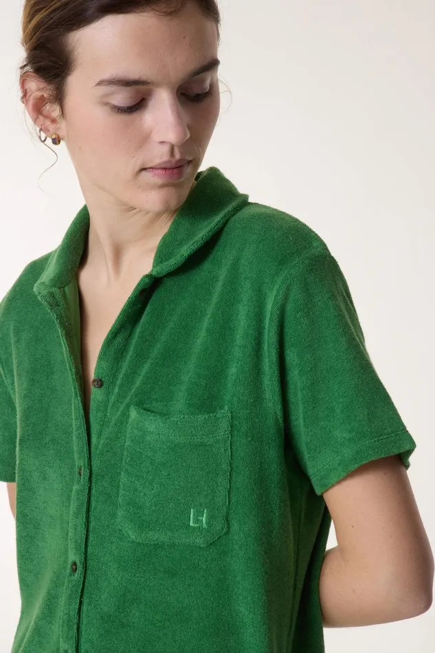 Dresses Women Leon and Harper Raquel Plain Dress Green