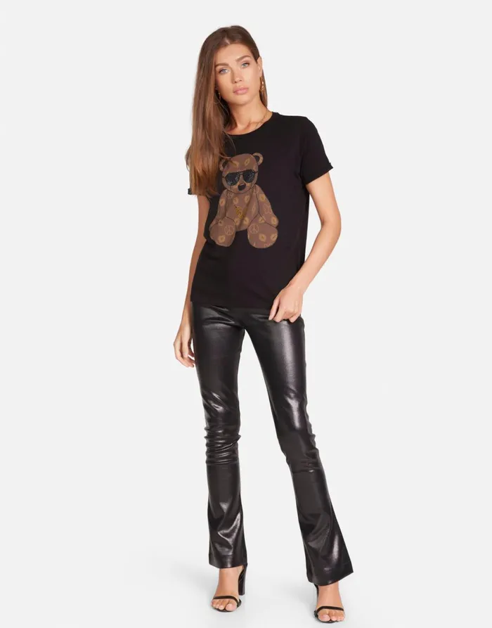 Edda Designer Bear Black Women039s Lauren Moshi Short Sleeve