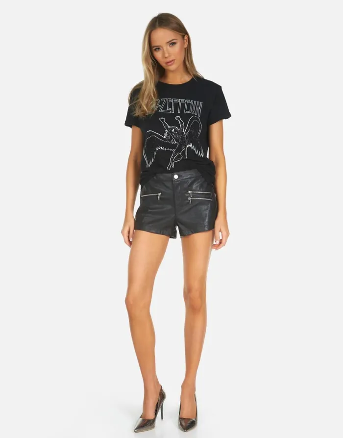 Edda X Led Zeppelin Outline Black Women039s Lauren Moshi Short Sleeve