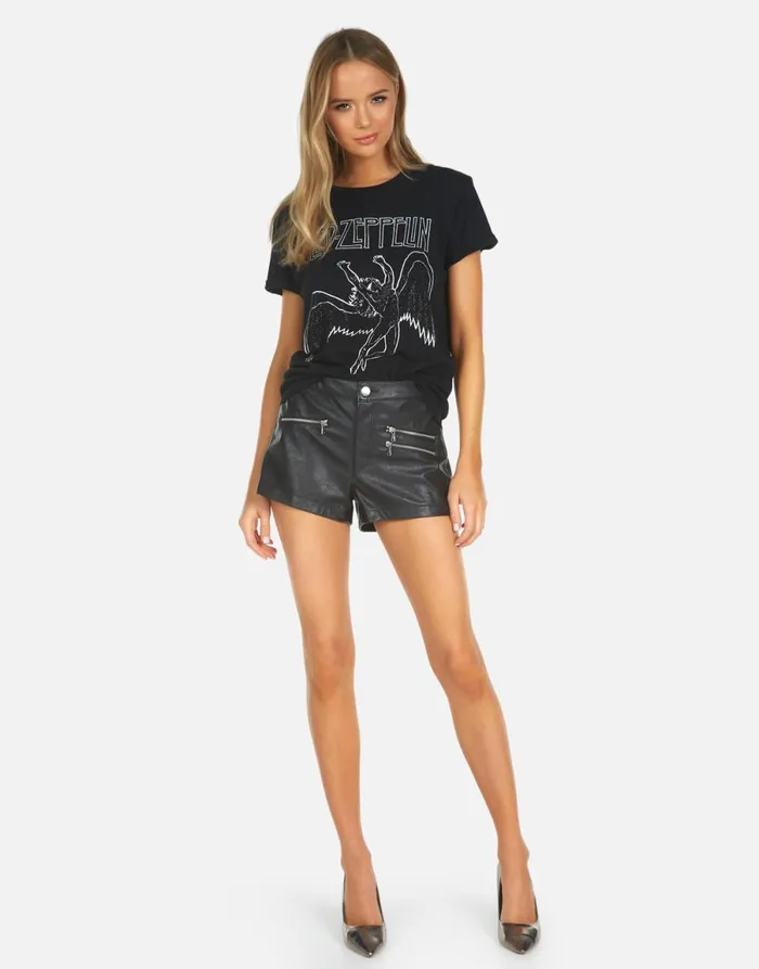 Edda X Led Zeppelin Outline Black Women039s Lauren Moshi Short Sleeve
