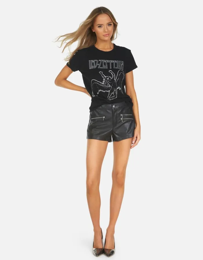 Edda X Led Zeppelin Outline Black Women039s Lauren Moshi Short Sleeve