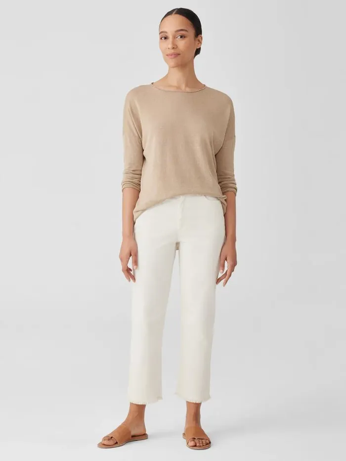 Eileen Fisher Denim Undyed Organic Cotton Denim Straight Jean Undyed Natural 8211 Shop