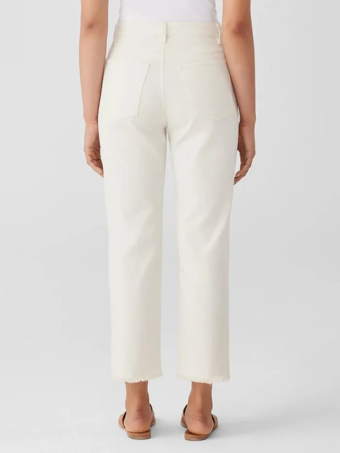 Eileen Fisher Denim Undyed Organic Cotton Denim Straight Jean Undyed Natural 8211 Shop