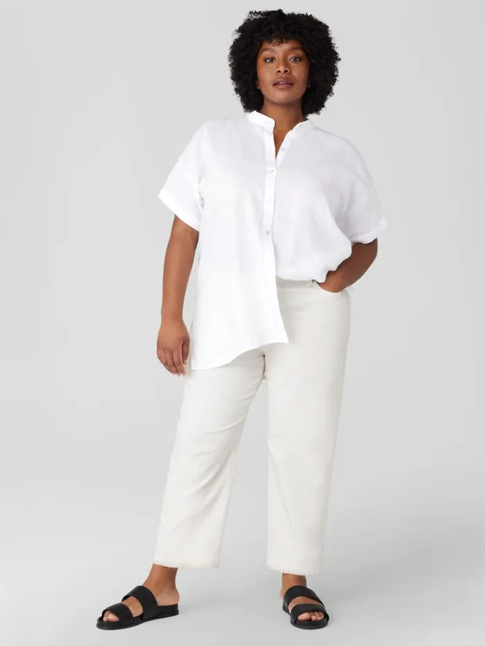 Eileen Fisher Denim Undyed Organic Cotton Denim Straight Jean Undyed Natural 8211 Shop