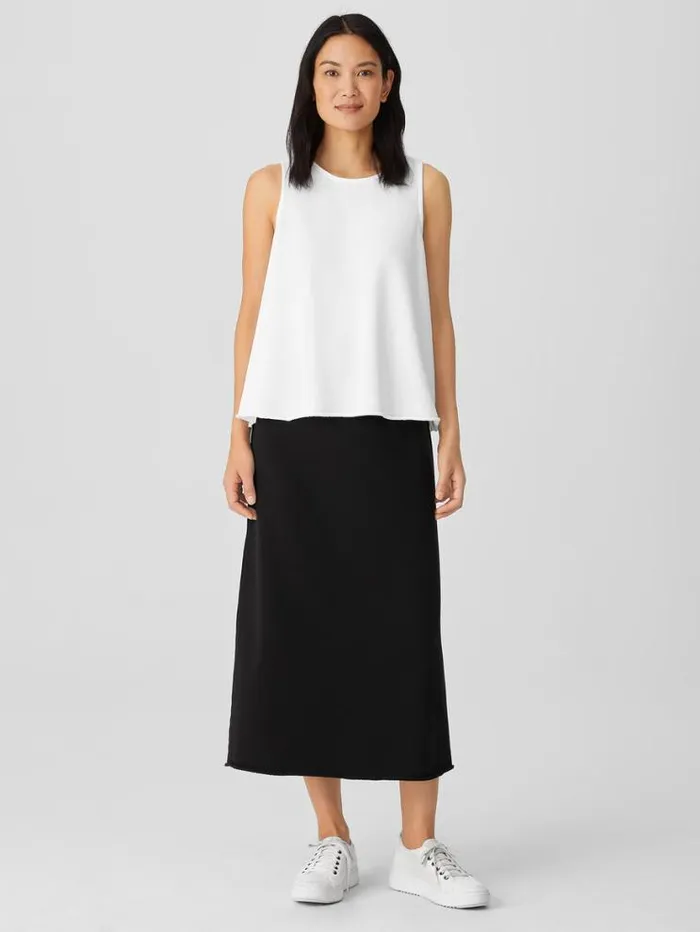 Eileen Fisher Dresses and Skirts Lightweight Organic Cotton Terry ALine Skirt Black 8211 Shop