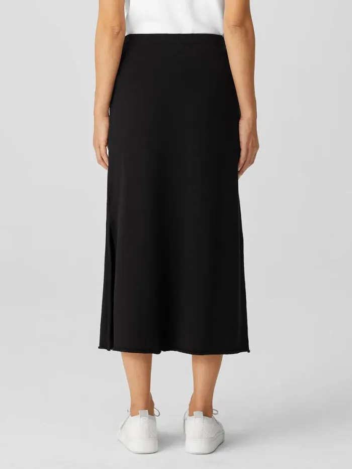 Eileen Fisher Dresses and Skirts Lightweight Organic Cotton Terry ALine Skirt Black 8211 Shop