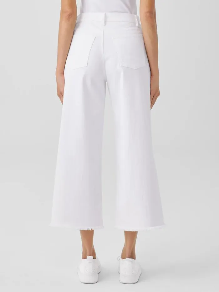 Eileen Fisher Extended Sizing 1X3X Organic Cotton Denim WideLeg Jean White 8211 Shop