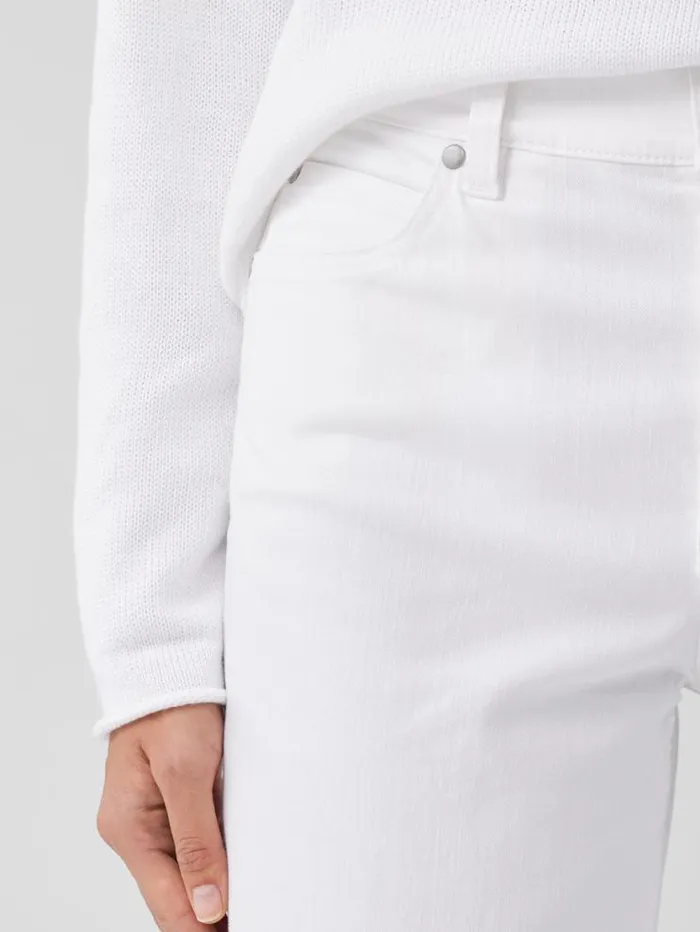 Eileen Fisher Extended Sizing 1X3X Organic Cotton Denim WideLeg Jean White 8211 Shop