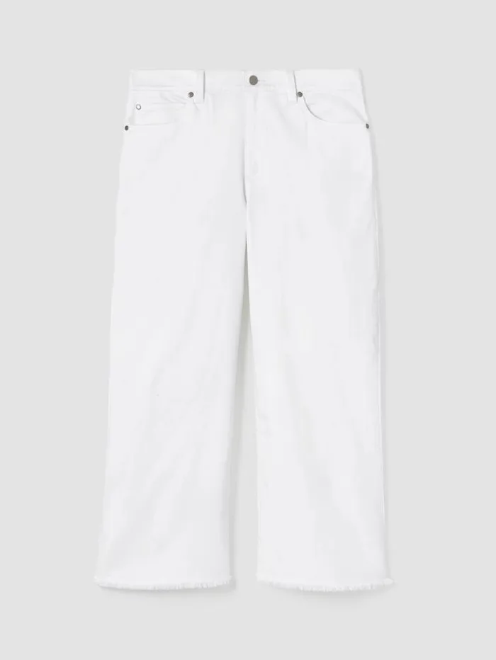 Eileen Fisher Extended Sizing 1X3X Organic Cotton Denim WideLeg Jean White 8211 Shop