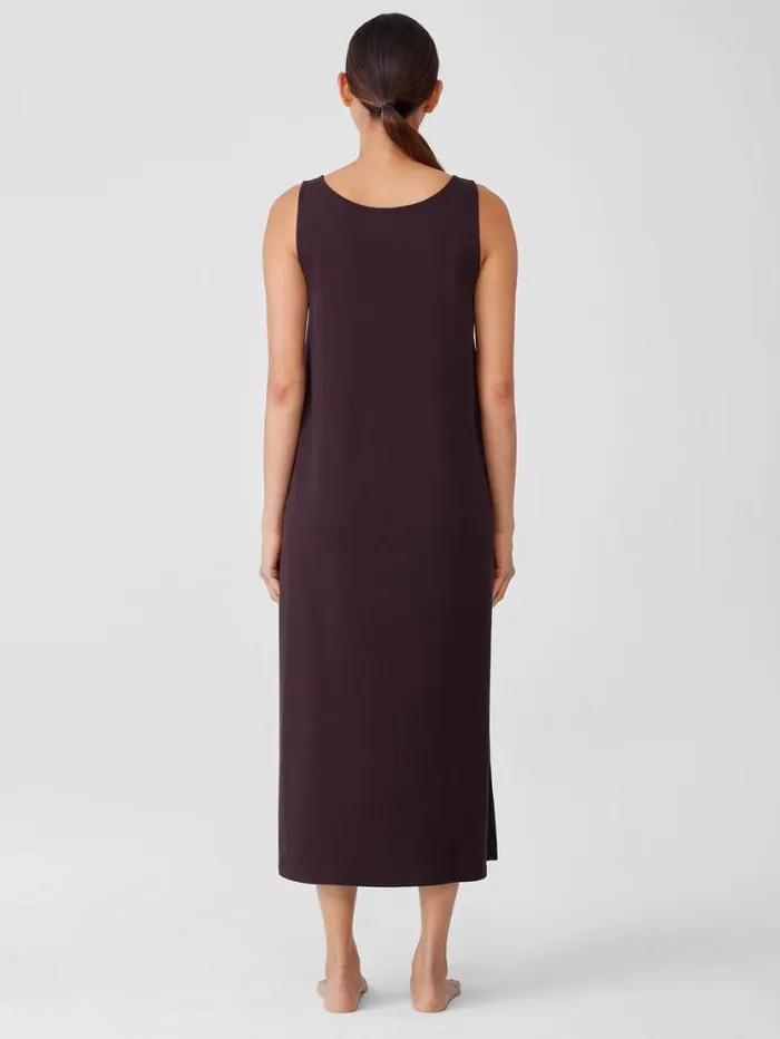 Eileen Fisher Extended Sizing 1X3X Organic Cotton Interlock Tank Sleep Dress Cassis 8211 Shop