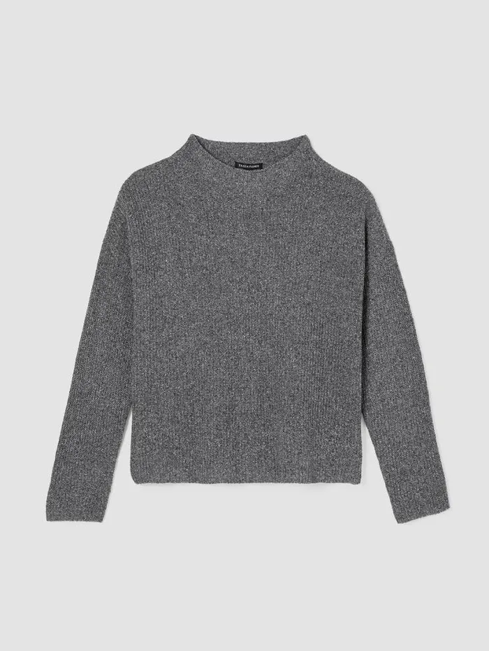 Eileen Fisher Extended Sizing 1X3X Silk Noil Funnel Neck Top Moon 8211 Shop