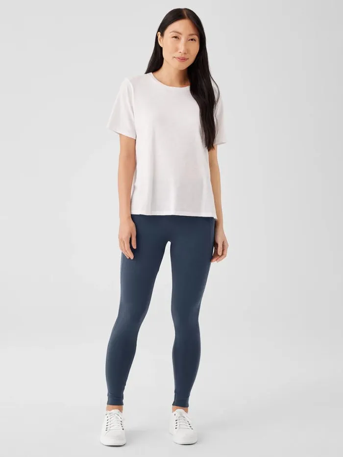 Eileen Fisher Pants Shorts and Jumpsuits Pima Cotton Stretch Jersey HighWaisted Leggings Ocean 8211 Shop