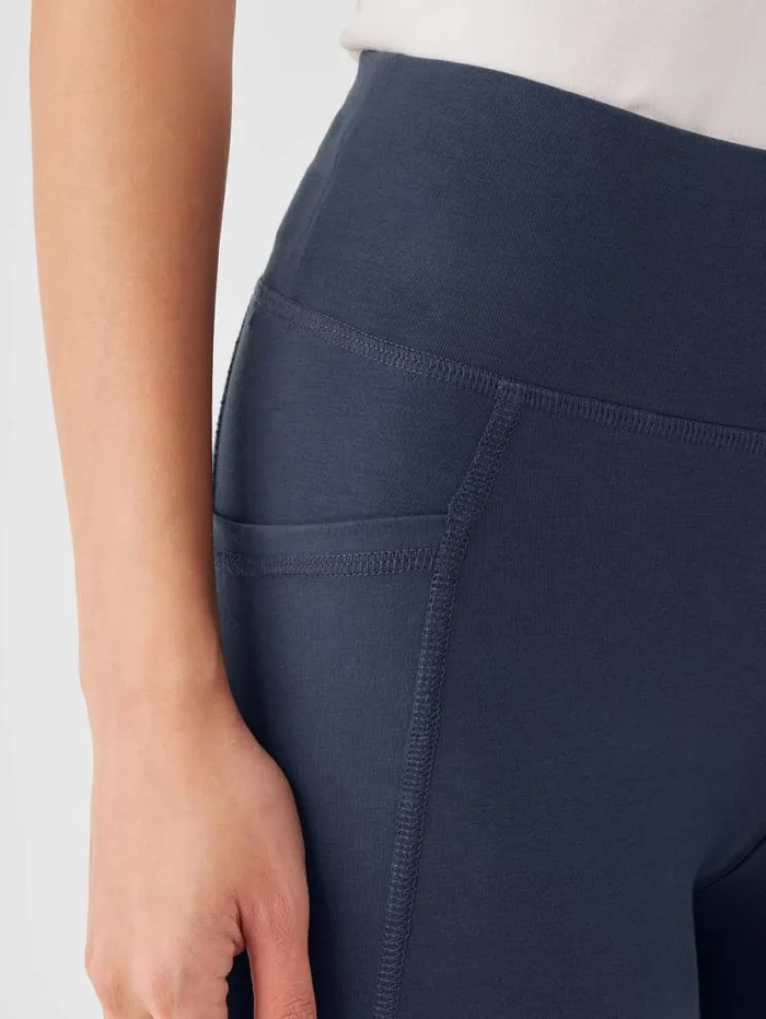 Eileen Fisher Pants Shorts and Jumpsuits Pima Cotton Stretch Jersey HighWaisted Leggings Ocean 8211 Shop