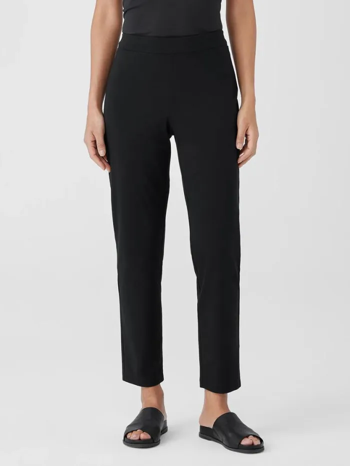 Eileen Fisher Petite Cotton Blend Ponte Slim Pant Black 8211 Shop