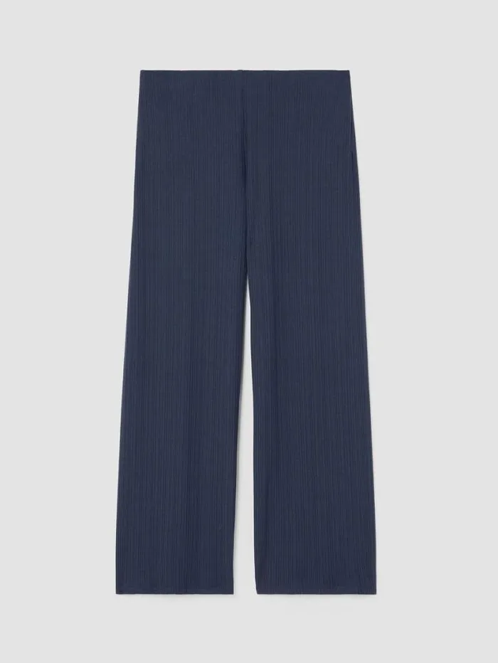 Eileen Fisher Petite Variegated Rib Knit WideLeg Pant Ocean 8211 Shop