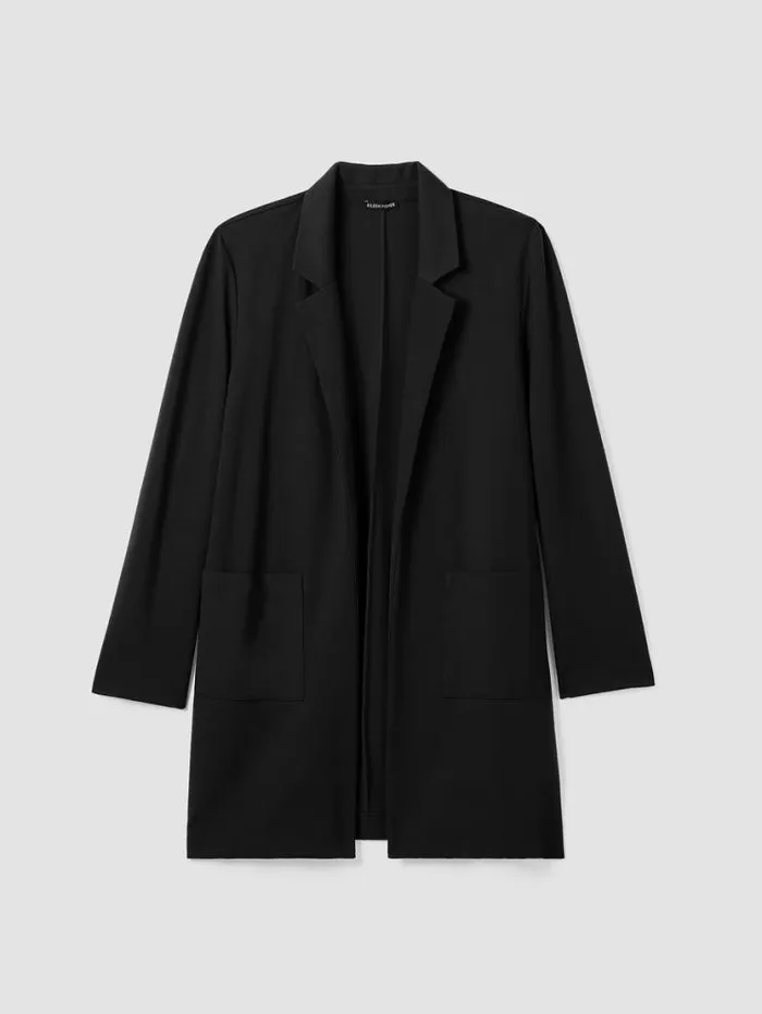 Eileen Fisher Petite Washable Flex Ponte Long Blazer Black 8211 Shop
