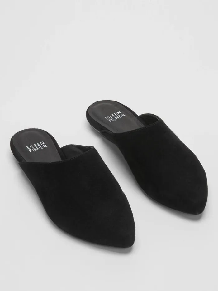 Eileen Fisher Shoes Blog Suede Mule Black 8211 Shop