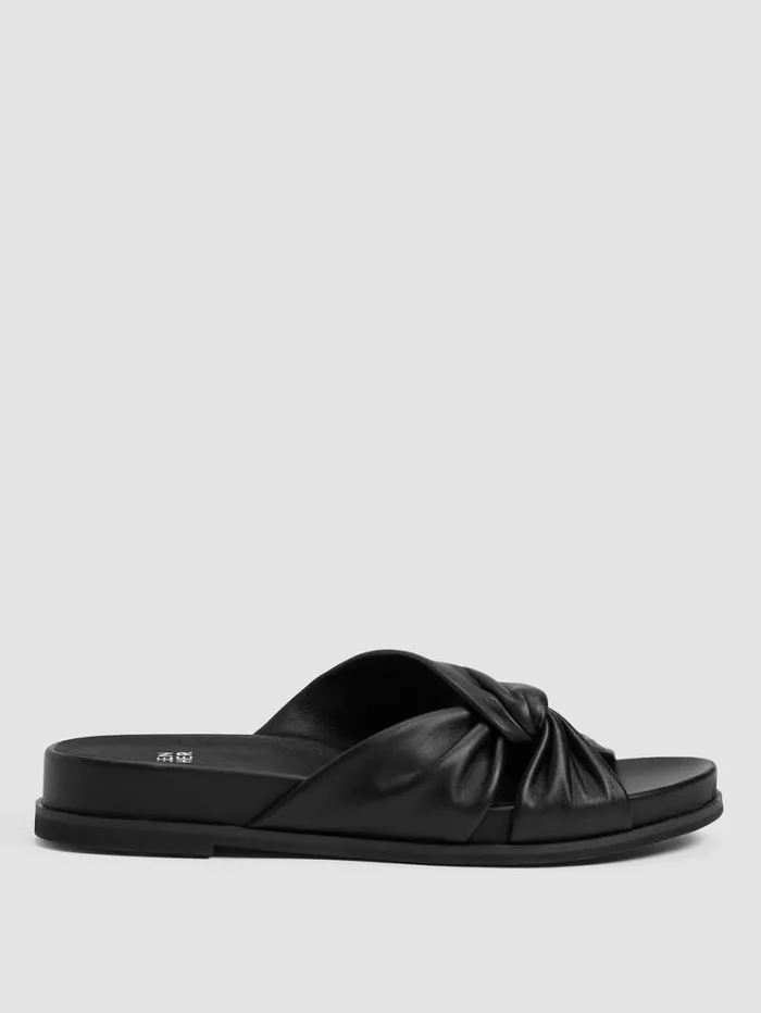 Eileen Fisher Shoes Dello Nappa Leather Wedge Sandal Black 8211 Shop