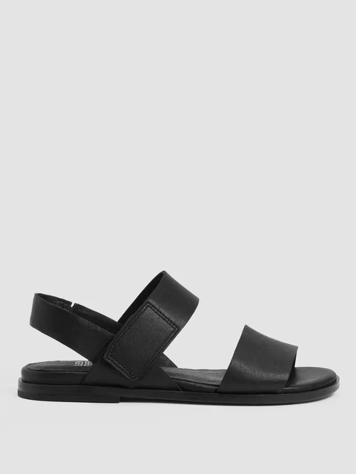 Eileen Fisher Shoes Kanza Tumbled Leather Sandal Black 8211 Shop