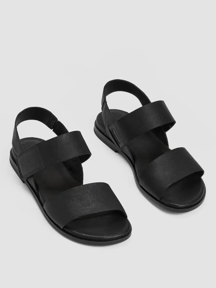 Eileen Fisher Shoes Kanza Tumbled Leather Sandal Black 8211 Shop
