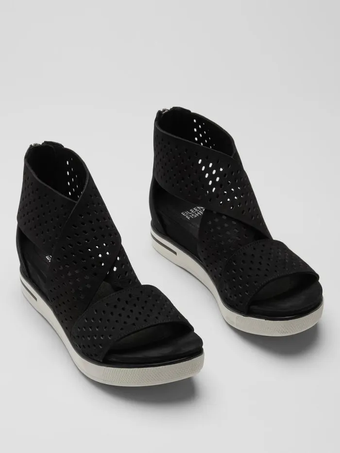 Eileen Fisher Shoes Sport Tumbled Nubuck Sneaker Sandal Black 8211 Shop