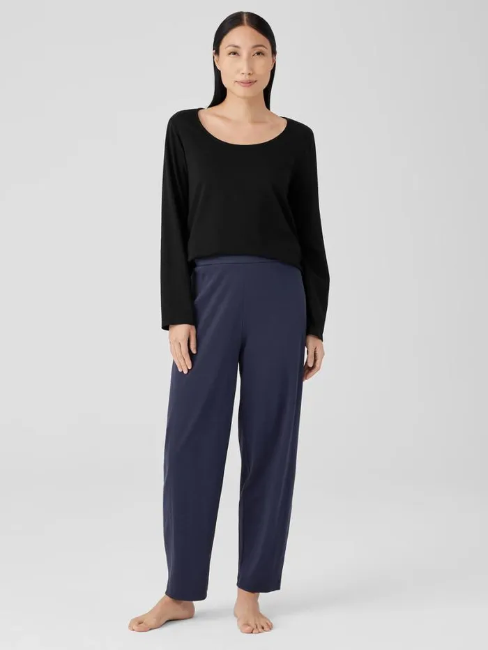 Eileen Fisher Sleepwear Organic Cotton Interlock Lantern Sleep Pant Indigo 8211 Shop