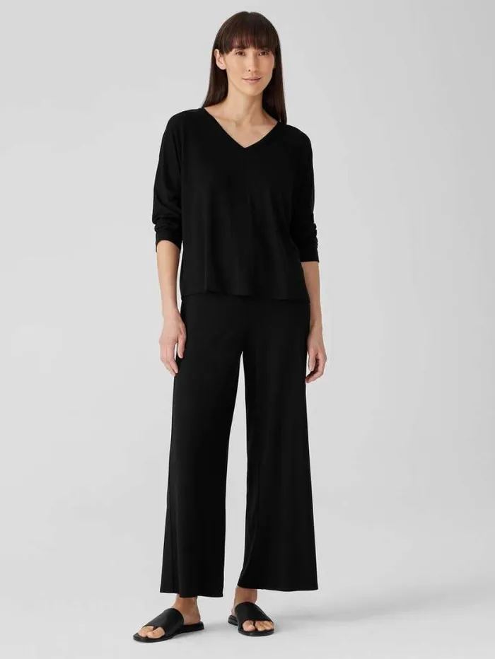 Eileen Fisher Tops and Tees Fine Jersey DolmanSleeve Top Black 8211 Shop