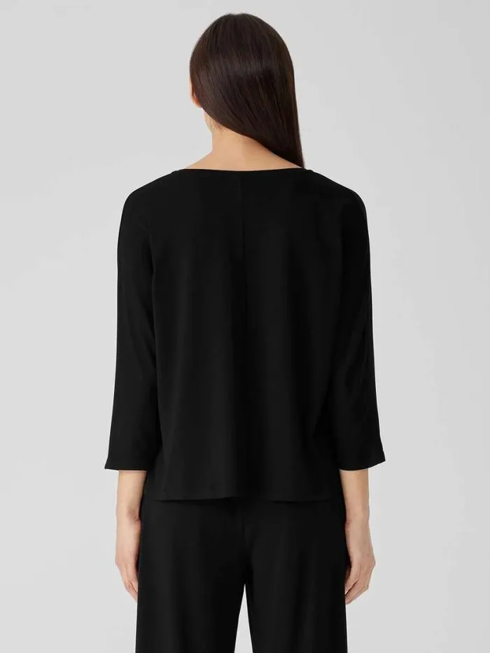 Eileen Fisher Tops and Tees Fine Jersey DolmanSleeve Top Black 8211 Shop