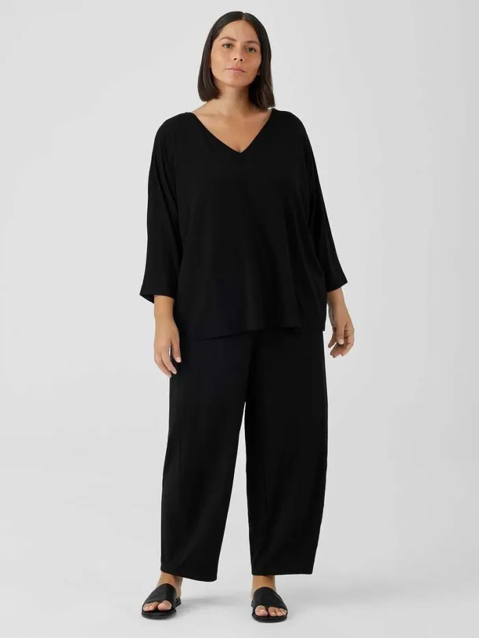 Eileen Fisher Tops and Tees Fine Jersey DolmanSleeve Top Black 8211 Shop