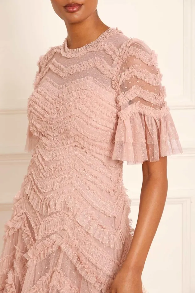 Elia Short Sleeve Gown Pink Women Needle and Thread Dresses