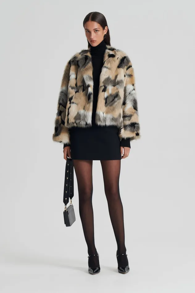 FAUX FUR JACKET MULTI Coats Scanlan Theodore Women