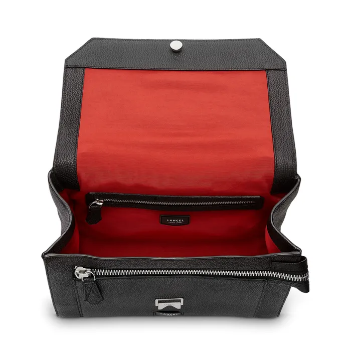 Flap Bag With Handle Black Women Lancel Hand Bags Flap Bag With Handle Black Women Lancel Hand Bags