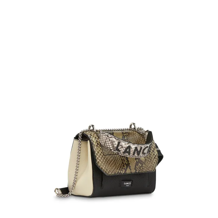 Flap Bag With Handle Military Greenblackcream Women Lancel Shoulder Bags