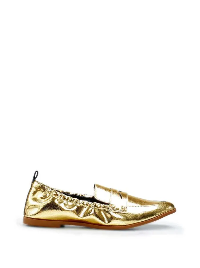 Flats Shoes Jessica Simpson Selipa Metallic Loafer In Gold