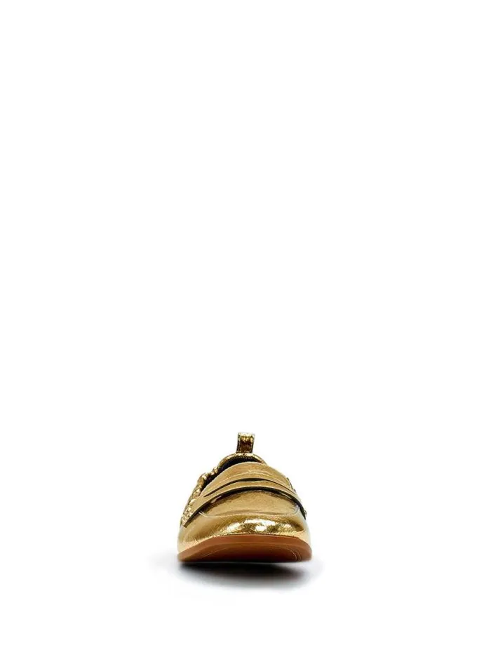 Flats Shoes Jessica Simpson Selipa Metallic Loafer In Gold