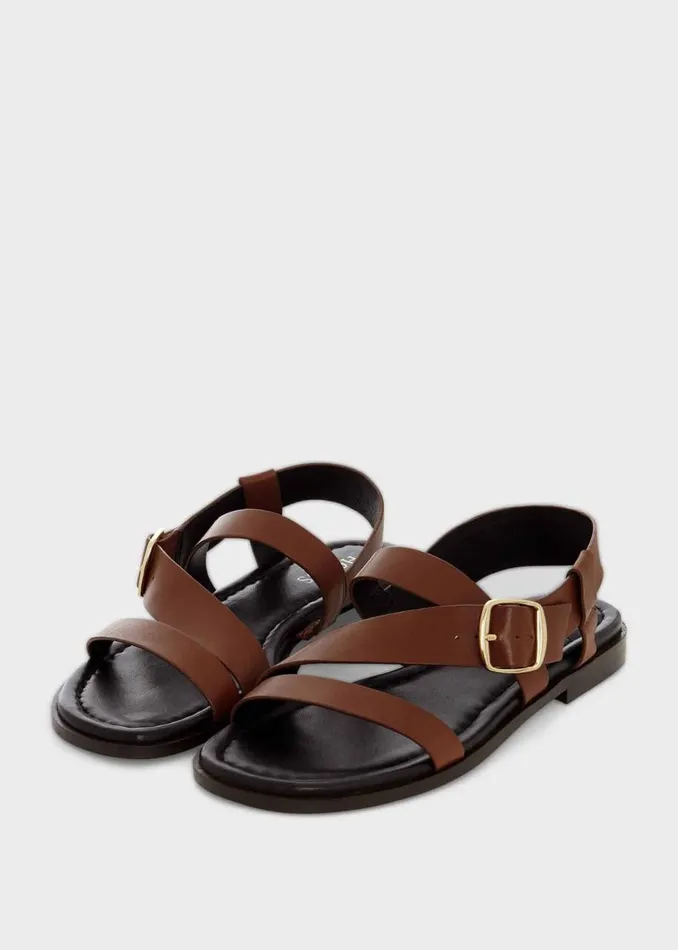 Flats Women HOBBS Brooke Leather Sandals Tan
