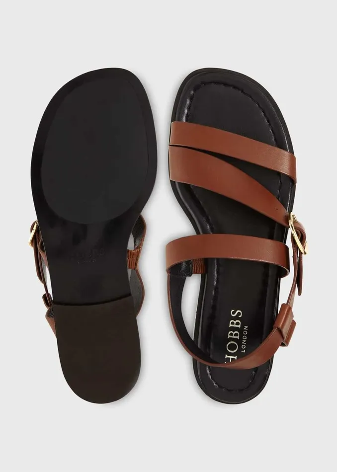 Flats Women HOBBS Brooke Leather Sandals Tan