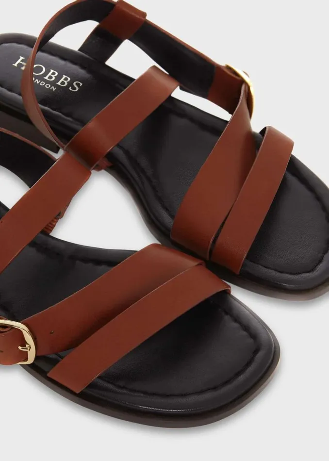 Flats Women HOBBS Brooke Leather Sandals Tan