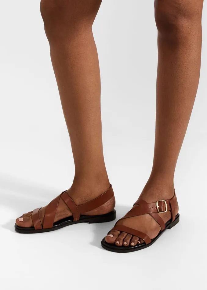 Flats Women HOBBS Brooke Leather Sandals Tan