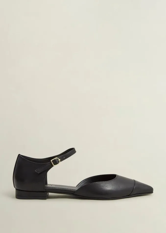 Flats Women HOBBS Seren Leather Flats Black