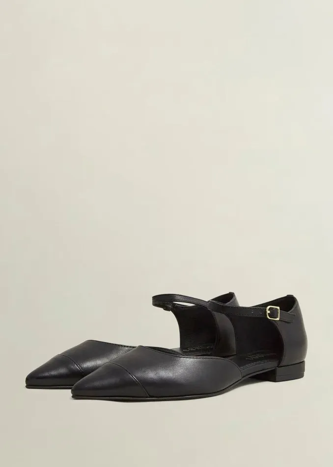Flats Women HOBBS Seren Leather Flats Black