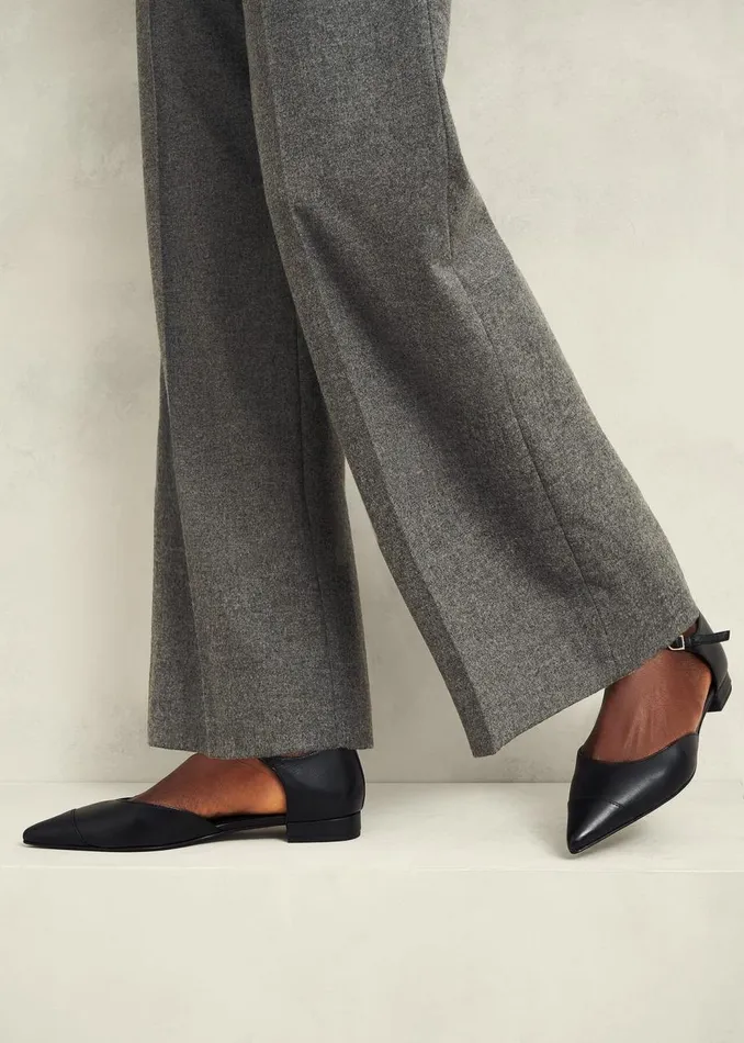 Flats Women HOBBS Seren Leather Flats Black