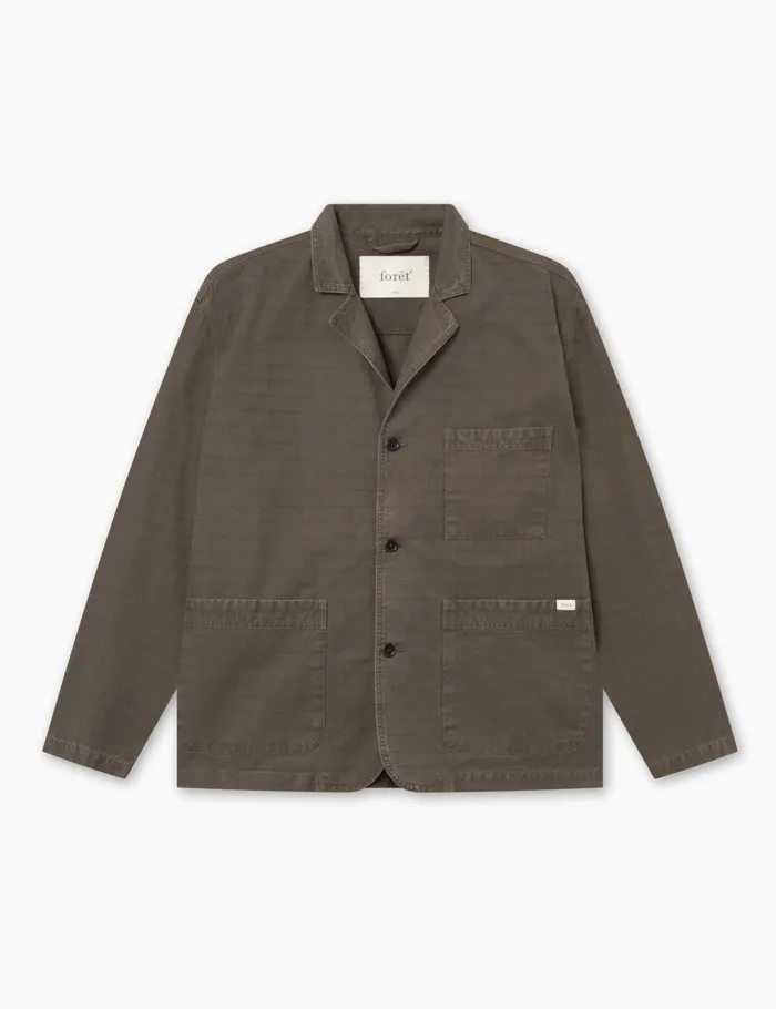 Fort Overshirts VALLEY UNCONSTRUCTED BLAZER Cold Brown 8211 Men