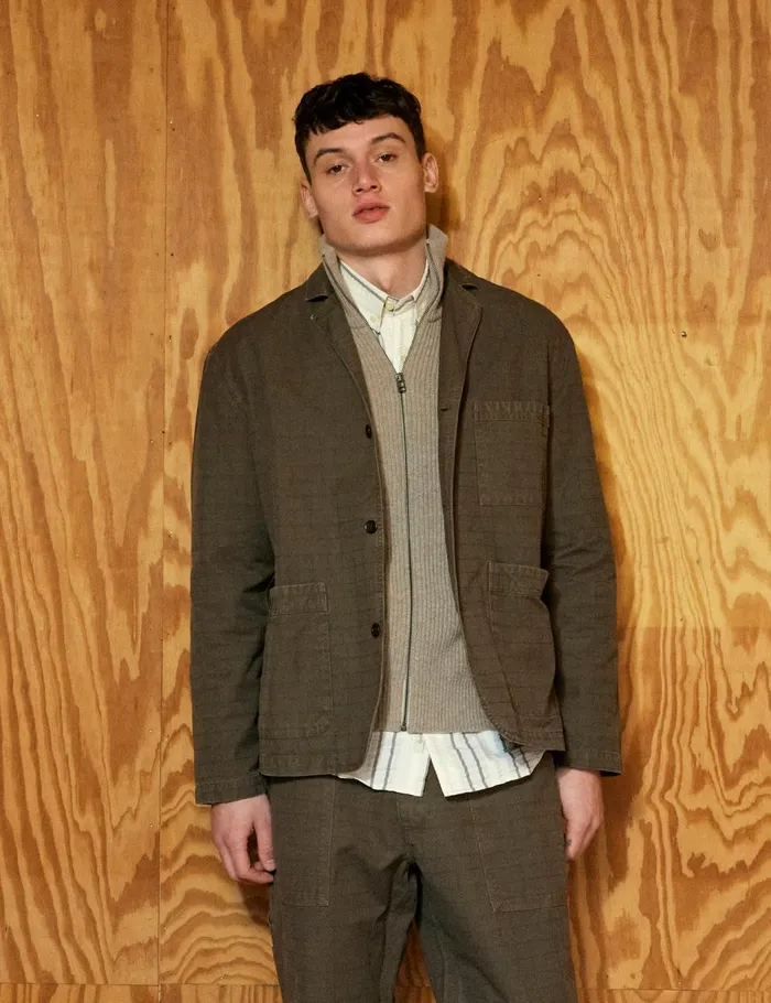 Fort Overshirts VALLEY UNCONSTRUCTED BLAZER Cold Brown 8211 Men