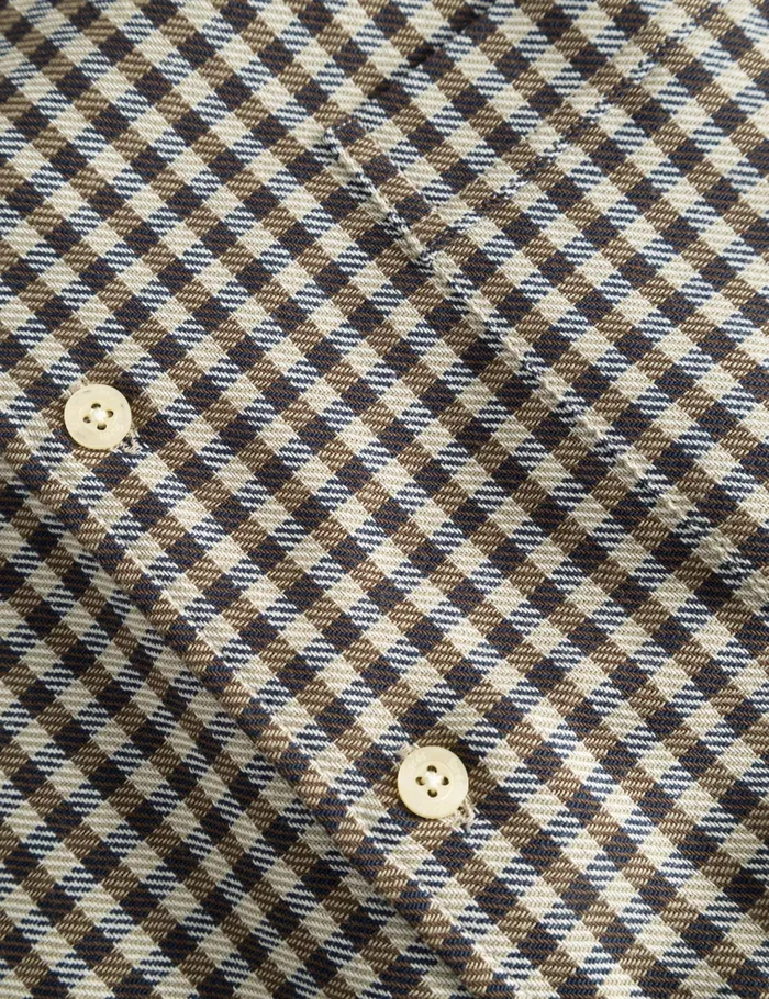 Fort Shirts CAMP SHIRT Brown Check 8211 Men Fort Shirts CAMP SHIRT Brown Check 8211 Men