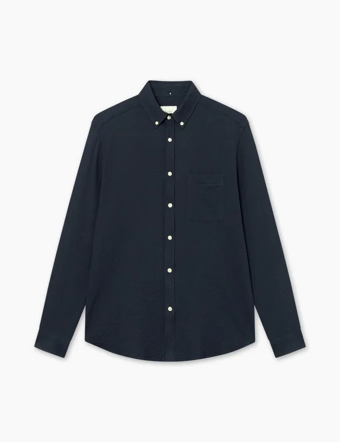 Fort Shirts HORNET SEERSUCKER SHIRT Navy 8211 Men