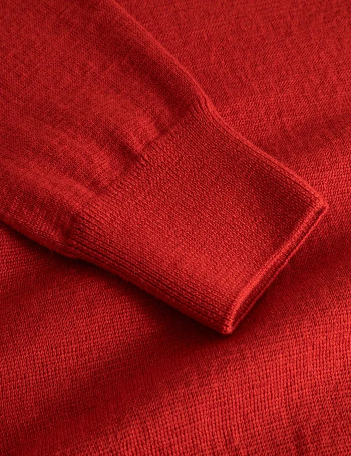 Fort Sweatshirts BASE MERINO POLO KNIT Red 8211 Men Fort Sweatshirts BASE MERINO POLO KNIT Red 8211 Men