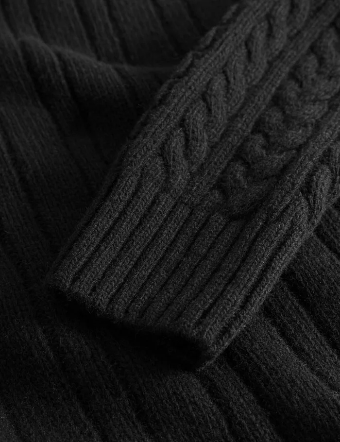 Fort Sweatshirts HYBRID CABLE CARDIGAN Black 8211 Men Fort Sweatshirts HYBRID CABLE CARDIGAN Black 8211 Men