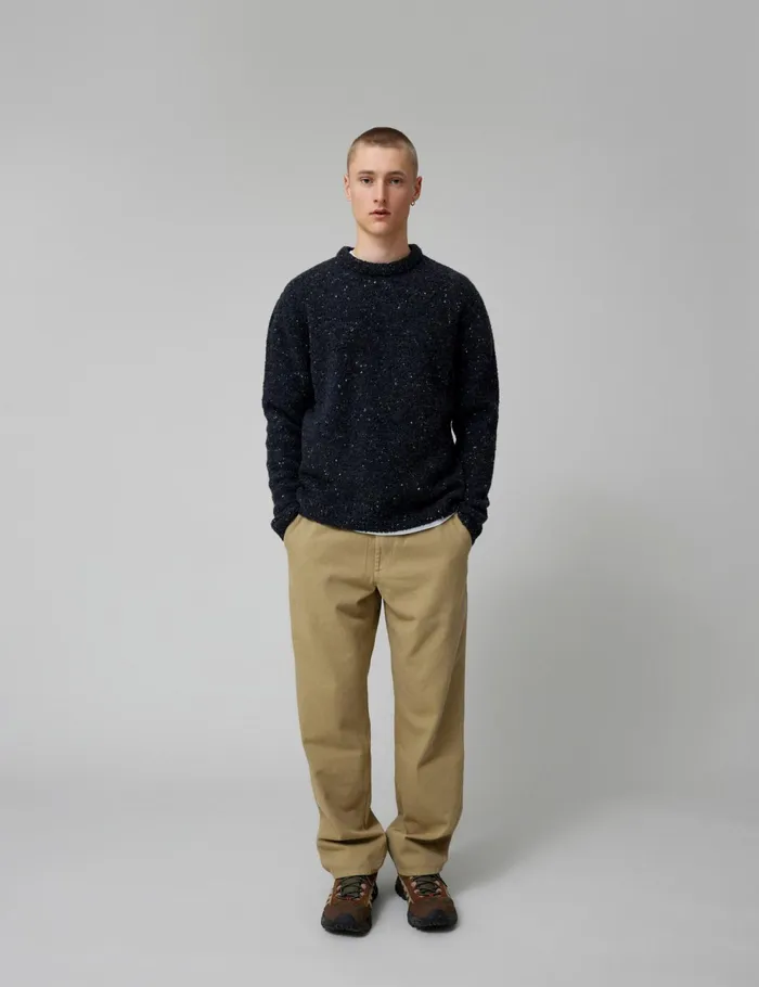 Fort Sweatshirts MOSS MERINO KNIT Dark Grey Mlange 8211 Men